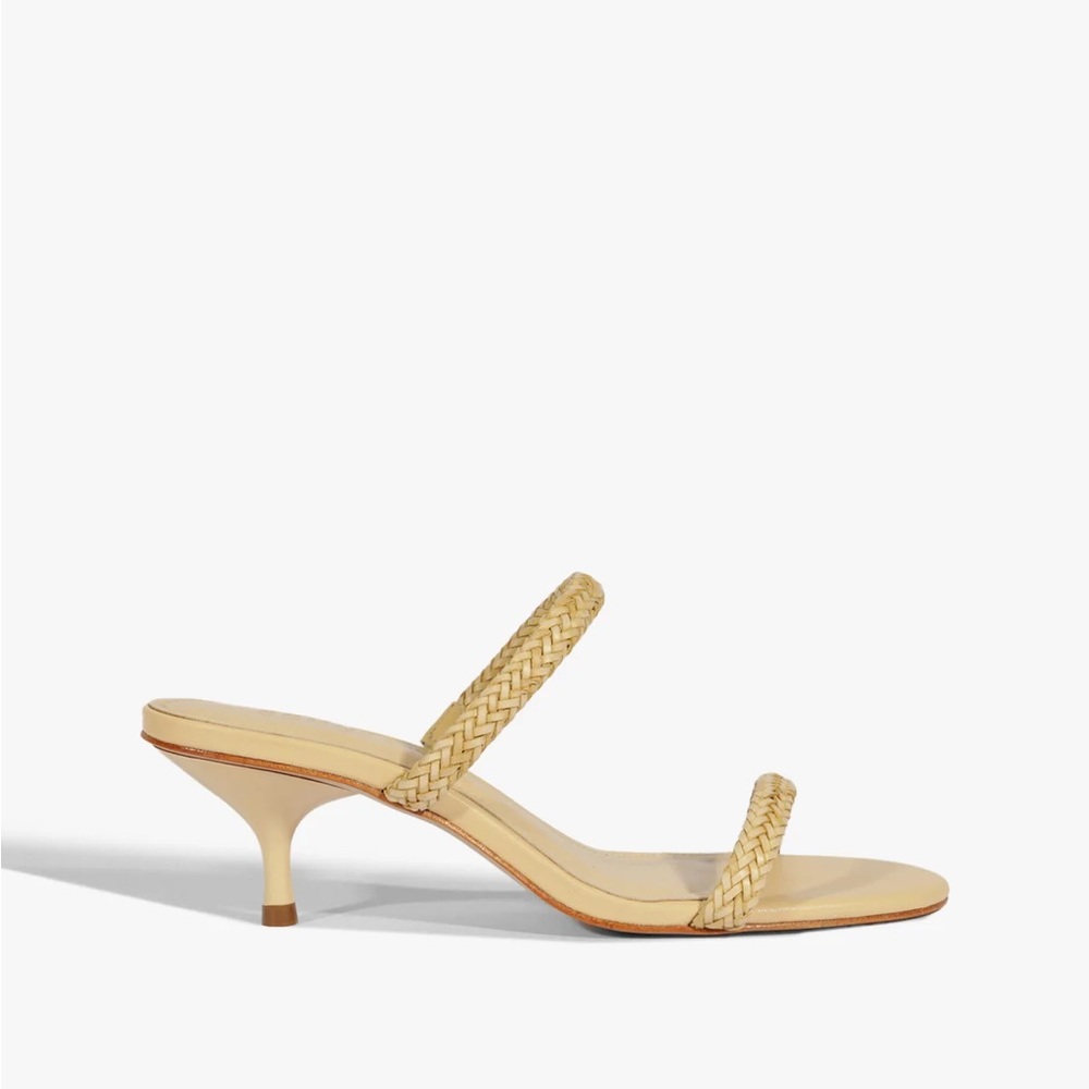 SCHUTZ Beige Braided Strap Heels